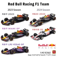 Bburago 1:43 2024 RB20 F1 Red Bull  2023 RB19 Miami #1 Verstappen #11 Perez Alloy Car Cast Model Toy