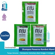 NYU Henna Shampoo Hair Colour Pewarna Rambut Tanpa Amonia Penghilang Uban Halal