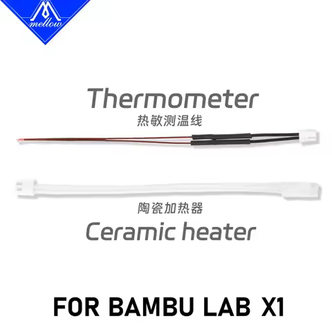 Mellow 1PCS 24V 82W Ceramic Cartridge Heater/100K NTC 3950 Thermistor For Bambu Lab X1 X1-Carbon Com