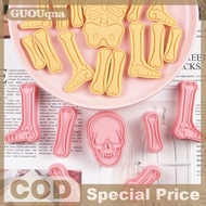 GUOUqna 1 bộ phim hoạt hình Halloween Biscuit khuôn Halloween ma sọ Cookie cắt khuôn fondant Cookie 