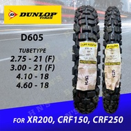 Dunlop D605 Tires for Honda XR200, CRF150, CRF250 ( 2.75 x 21 / 4.10 x 18 / 3.00 x 21 / 4.60 x 18 )
