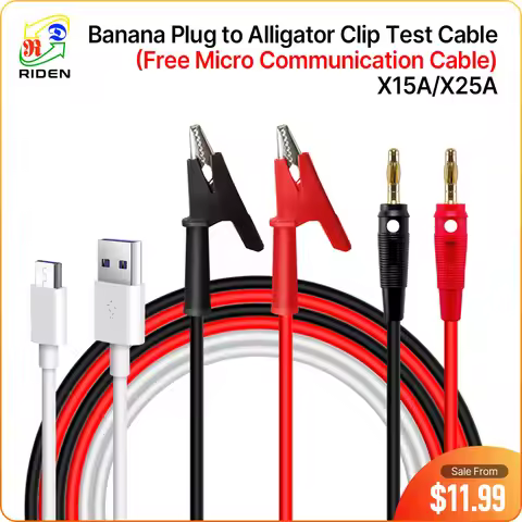 RD X15A X25A New Banana Plug to Alligator Clip Test Cable and Nicro Communication Cable for RD6006 R