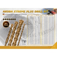 AKODA SDS XTREME PLUS DRIIL BIT ( 5MM - 9MM ) MATA TEBUK KOREK LUBANG