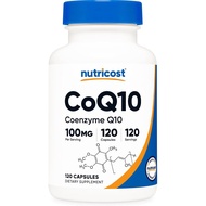 Nutricost CoQ10 100mg, 120 Vegetarian Capsules, 120 Servings - High Absorption, Vegetarian, Non-GMO,
