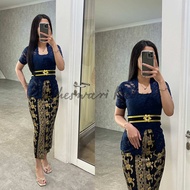 Kebaya Bali Set Kebaya Kutubaru Pendek Navy