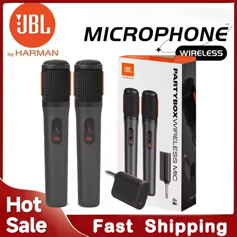 JBL Wireless Microphone Digital Partybox PB UHF Wireless Rechargeable Portable Mic with Dual-channel