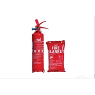 Car Guard Fire Safety Package CG1/CG2 – 600g/1KG Fire Extinguisher + Fire Blanket | Pakej Keselamata