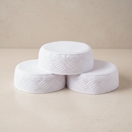 White Mesh Madinah Cap 5cm High Mesh Cap/ White Hajj Cap/ White Mesh Cap/