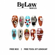 [ByLaw. Nails] Hirono Pop Press On Nails | Cute Cartoon Funky Y2K Style | Premium Retro Bear l Set |