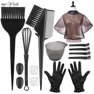 Myyeah Hair Dye Coloring Kit Hair Dyeing Brush Hair Dyeing Cream Bowl Coloring Comb Earcap Clips Dye