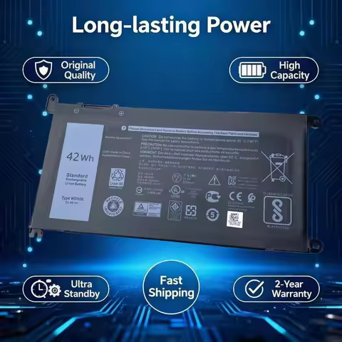 New WDX0R 42Wh Laptop Battery For Dell Inspiron 13 14 5368 5567 7560 5767 7472 7460 7368 7378 5565 L