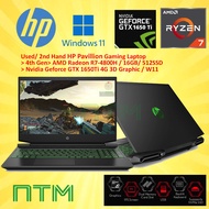 #1372 Used / 2nd Hand HP Pavilion Gaming 15 Laptop AMD RYZEN 7 4800H 16GB RAM 512GB SSD NVIDIA GEFOR