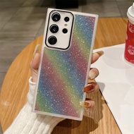 Luxury Rainbow Glitter Case For Samsung S24 S23 S22 S21 Plus Ultra S20 FE M13 A35 Global A15 A05 M14