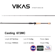 VIKAS Spinning Casting Fishing Rod Fuji Ring F XF Action Lure Rod High Carbon Fuji Reel Seat Bass Pi