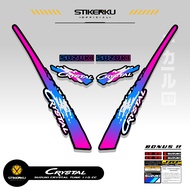 SUZUKI STRIPING CRYSTAL TUNE MOTIF X3 STICKER CRYSTAL TUNE CUSTOM STICKER ORIGINAL CRYSTAL MOTORCYCL