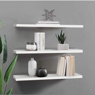 MINIMALIST MULTIPURPOSE WALL-MOUNTED SHELF 1 SET OF 3 TIERS SIZE L30XL10XT1.5CM