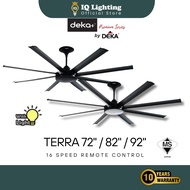 🔥NEW🔥 DEKA+ TERRA 72" 82" 92" Remote Control DC Ceiling Fan / 8 Blades / Aluminium Blade / Kipas Sil