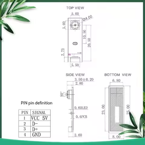 (NEW) 30W Pixel USB2.0 OV7675 Camera Module + USB Cable For Laptop Camera Module, Easy To Use