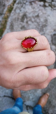 Cincin Batu Delima Asli