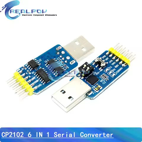 CP2102 USB-UART 6-in-1 Multifunctional (USB TO TTL / RS485 / 232,TTL-RS232 / 485,232 to 485) Serial