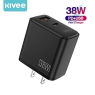 KIVEE🎁รับประกัน1ปี🎁แดบเตอร์ อแด๊ปเตอร์ 30W หัวชาร์จ หัวชาร์จเร็ว USB A+USB C charger type c หัวชาจเร