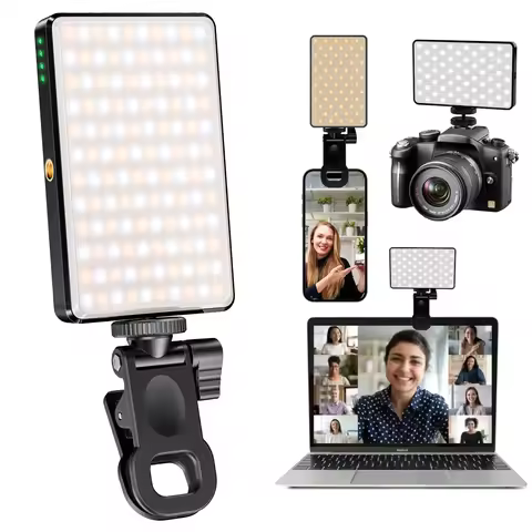 3000Mah 120 LED Rechargeable Phone Light Clip LED Selfie Light 3 Light Modes Ring Light for Phone iP