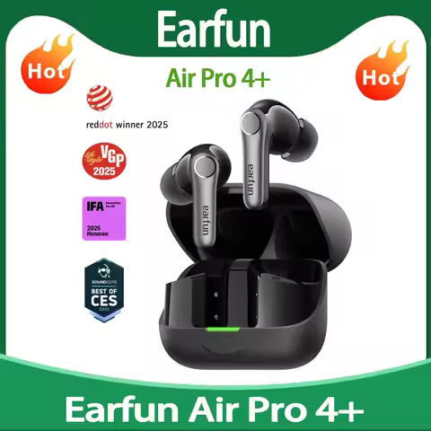 EarFun Air Pro 4+ Wireless Earbuds 6-Mic AI Clarity Call 54H Battery Life Headphones Active Noise Ca