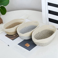 (BEYX) Rope Storage Baskets Set of 3 Organizer Woven Basket-Portable Cotton Bins for Clothes, Beddin