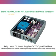 ​​LHY Audio Grade FMC Hi-Fi Ethernet Purifier with Fiber Optic Transceiver Optical Fiber & OCXO Crys