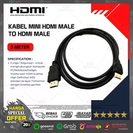 HDMI Mini To HDMI Cable 300CM / 3m 3 Meter High Quality Gold Plated Premium !!