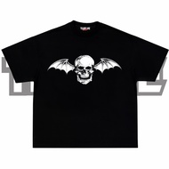 AVENGED SEVENFOLD Death Bat Oversize T-Shirt | Wash Black | Aesthetic T-shirt | Men Women Tops | Uni