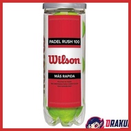 (PADEL) PADEL BALL WILSON PADEL RUSH 100 - PADEL BALL (X3) (NEW, VIRAL, CURRENT SPORTS)