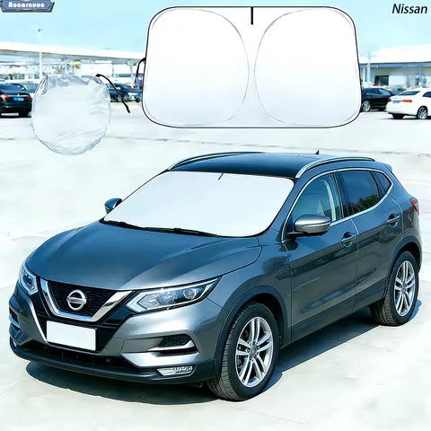 Car Windshield Sun Shade For Nissan Qashqai J10 J11 2007-2025 Sunshade Sun Visor Protector Foldable 
