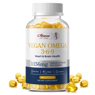 Alliwise Vegan Omega 3-6-9 1156mg Softgel | Plant Based Omega Complex with Flaxseed Oil Complex | He