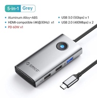 ORICO USB ชนิด C 5 In 1 8 In 1พร้อมพอร์ต HDMI 4K USB 3.0สำหรับ iPad Air 4 Ipad Mini 6 iPad Pro 2021 SAMSUNG HUAWEI Mate