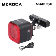MEROCA ไฟท้ายจักรยาน Seatpostไฟเตือนกันน้ำชาร์จ USB สำหรับขี่จักรยานเสือหมอบจักรยานกลางคืนไฟท้ายจักรยานเสือภูเขาไฟอัจฉริยะ