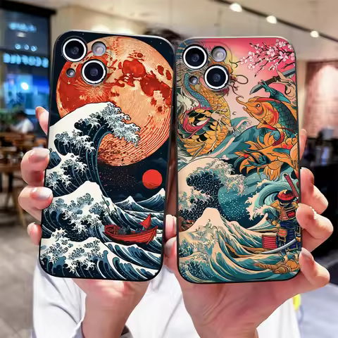Japan Waves Creative Landscape Phone Case for Google Pixel 9A 8A 7A 6A 6 7 PRO 8 9 Pro XL 5G Shockpr