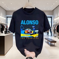 KATUN Alonso Driver F1 Design "The Fearless" (Racing Car+Text, Blue-Yellow, Black-White Contrast, Re
