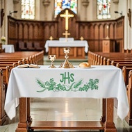 Cross Print Christian Altar Tablecloth Holy Week Catholic Church Tablecloth
