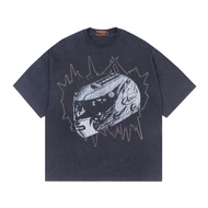FRANK OCEAN "DHL" OVERSIZE TSHIRT BLACK BLEACH Oversized Shirt Man Cotton 20s