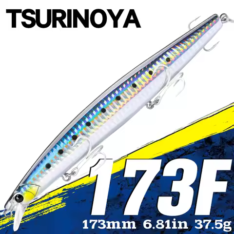 TSURINOYA Ultra-long Casting Floating Minnow STINGER 173F 173mm 6.81in 37.5g Saltwater Fishing Lure 
