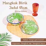 HIJAU GRIYA NATURE [COD] Blirik Bowl size 18 cm | Serving Bowl Vegetable Bowl/ Ramen/ | Striped Dini