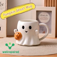 Pumpkin Ghost Cup 600ml Halloween Water Cup Funny Cup Cup Cute Gift Cup Ancient Elf Pumpkin O0u7