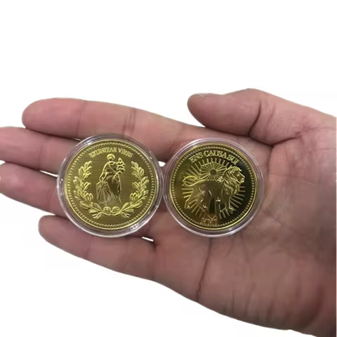 Movie Retro John Wick Continental Hotel Gold Coin Collecting Coins Cosplay Props High Quality Access