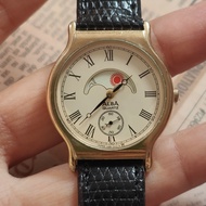 นาฬิกามือสองญี่ปุ่น นาฬิกา Alba หน้าพระจันทร์ หลักโรมัน เรียบหรู ระบบถ่าน เรือนนี้หายาก ไม่ค่อยเจอ