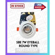 SBE 7W EYEBALL ROUND TYPE 3000K / 4000K / 6000K