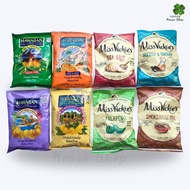 American potato slices in many flavors - Miss Vickie's 38.9g, Hawaiian 42.5g, Zapp's 28.3g
