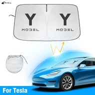 For Tesla Model Y 3 2017 2018 -2023 Car Windshield Sunscreen Window Sun Shade Sunscreen Visor Blocks