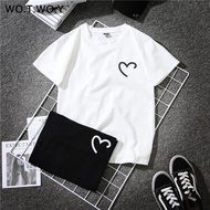 HITAM Couple T-SHIRTS BIG SIZE 2XL 3XL 4XL 5XL MEN WOMEN LOVE CODE CUSTOM COLOR BLACK GRAY MARUN NAV
