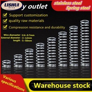  Taiwan Shipment ️ SUS304 Compression Spring d0.7mm Stainless Steel OD4/5/6/7/8mm Length 5mm-50mm/Lo